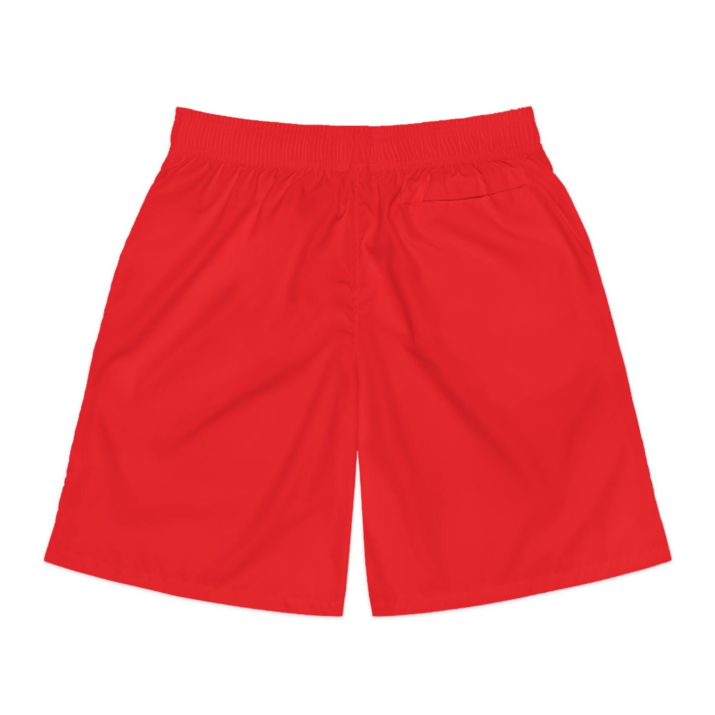 Men's Jogger Shorts - Bold Red Fitness Wear with Graphic Design